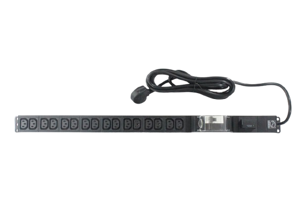 Vertical installation-16xIEC320 C13 with 16Amp 1P Master Air Circuit Breaker (1pc) & Surge Protector, BS1363 plug,3x1.5mm2x3.0m cable ,250VAC 50/60Hz 13A
