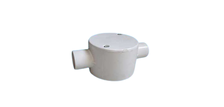 Two Way Circular Box / Straight Through Box with cover 65/20
 