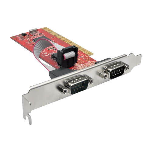 2-Port DB9 (RS-232) Serial PCI Card with 16550 UART, Full Profile