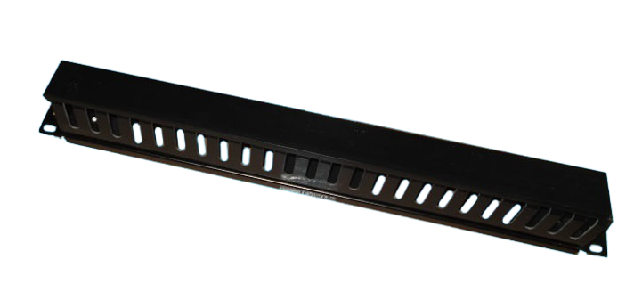 1U CABLE MANAGER - Plastic finger duct type with cover
