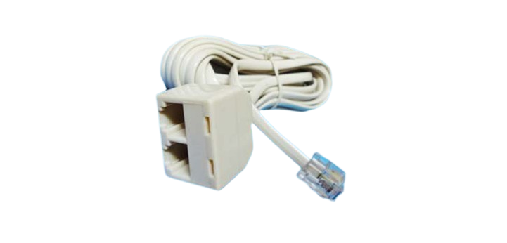 PLUG TO DUAL  JACK EXTENSION CORD 25 FEET - 6P4C
