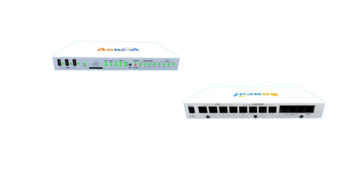 IP Communication (IP PBX) System,1 Ethernet Port (10/100 Mbps),4 FXO + 4 FXS Analog Ports
